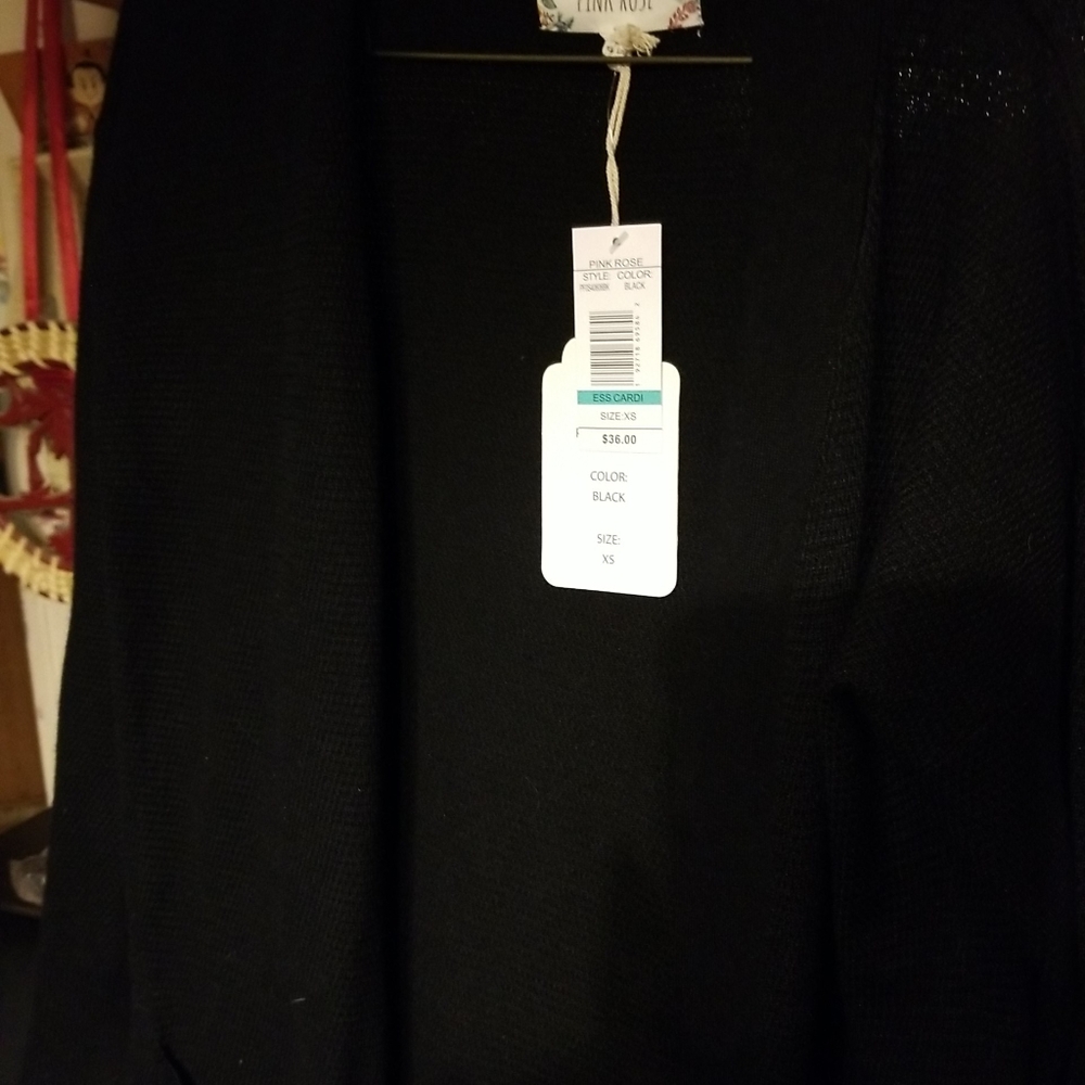 Pink rose new w tags cardigan 2 pockets XS